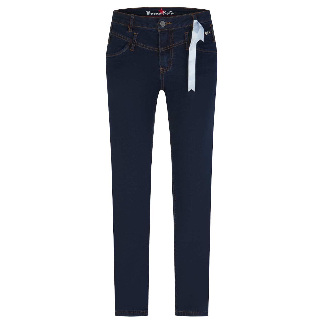 Damen Ankle Jeans Florida Cropped Cozy Denim von Buena Vista in Dunkelblau, Rückansicht