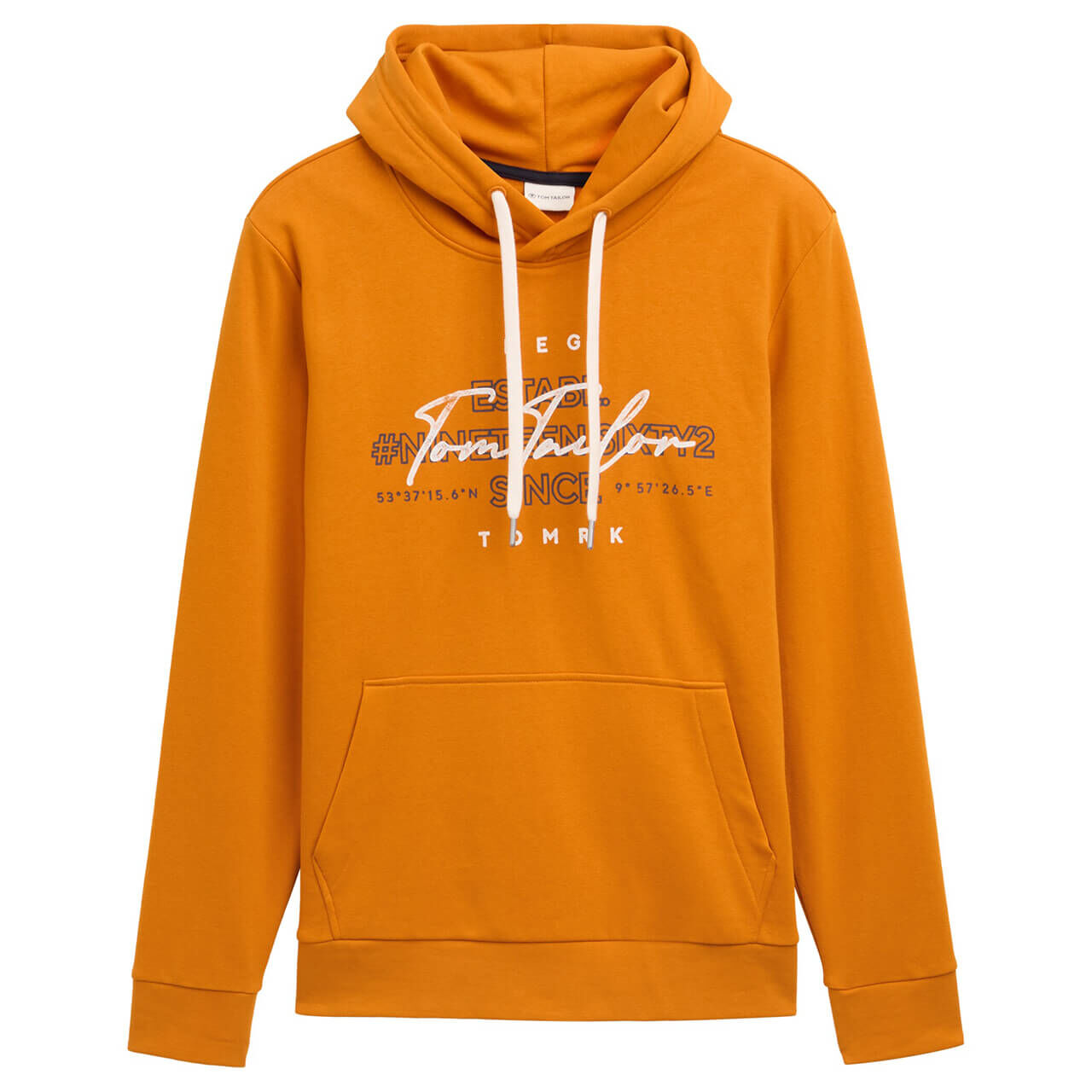 Tom Tailor Herren Hoodie Sweatshirt smashed pumpkin orange printed Tom Tailor Herren Hoodie Sweatshirt smashed pumpkin orange printed