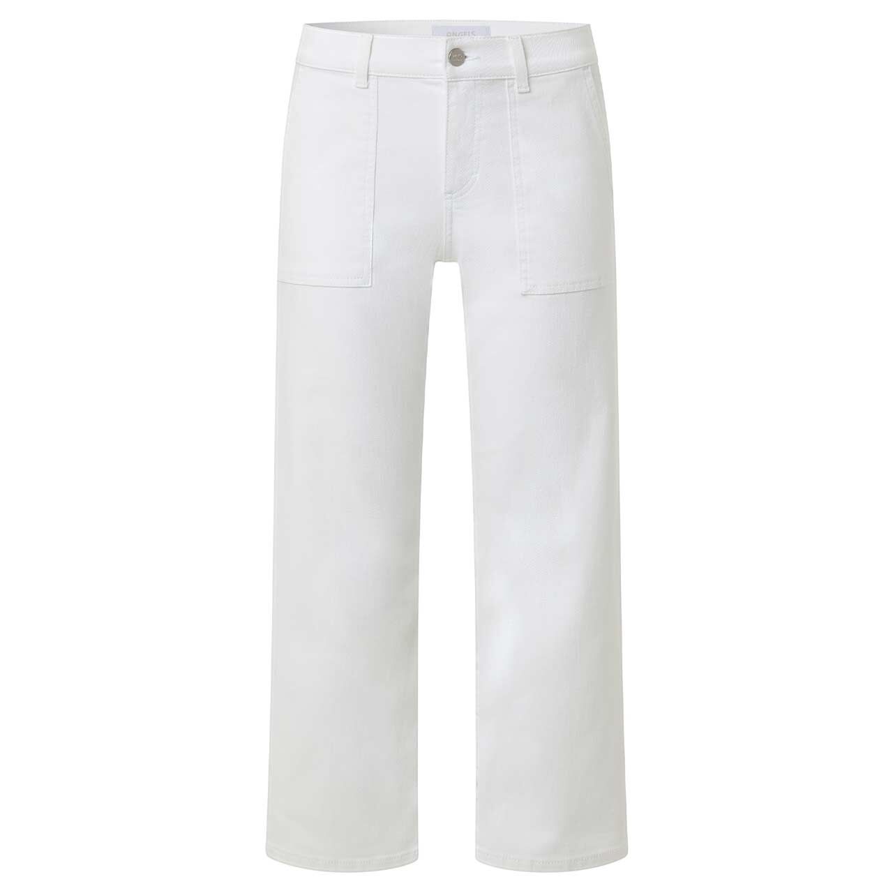 Stretch Damen 3/4 Jeans Linn Urban von Angels in Weiß, Vorderansicht