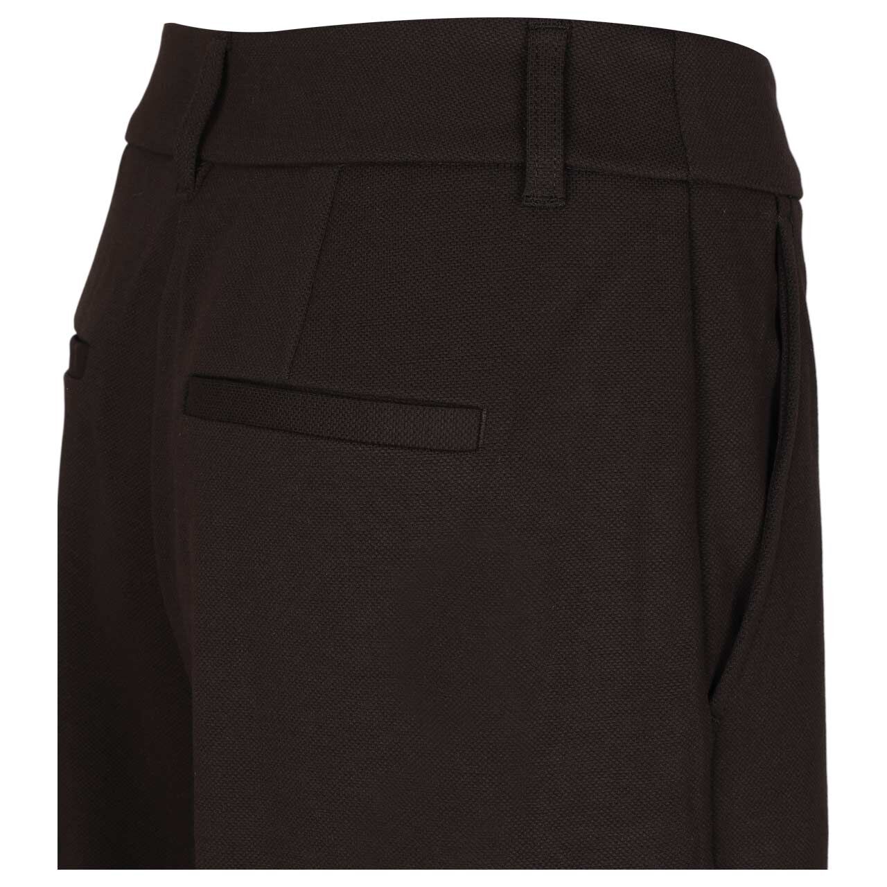Stretch Damen Wideleg Hose von s.Oliver in Dunkelbraun, detaillierte Rückansicht