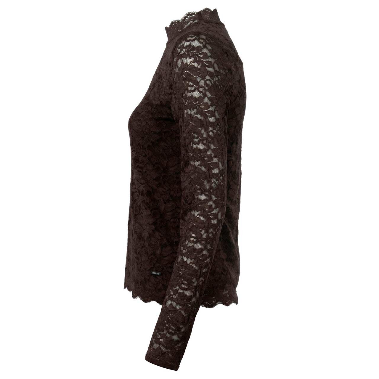 Damen Langarm Shirt von Soquesto in Dunkelbraun, Seitenansicht