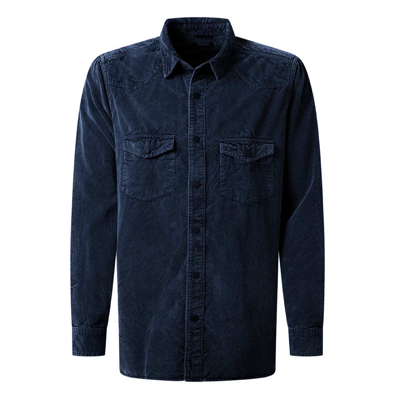 Pioneer Herren Langarm Cord Hemd night sky