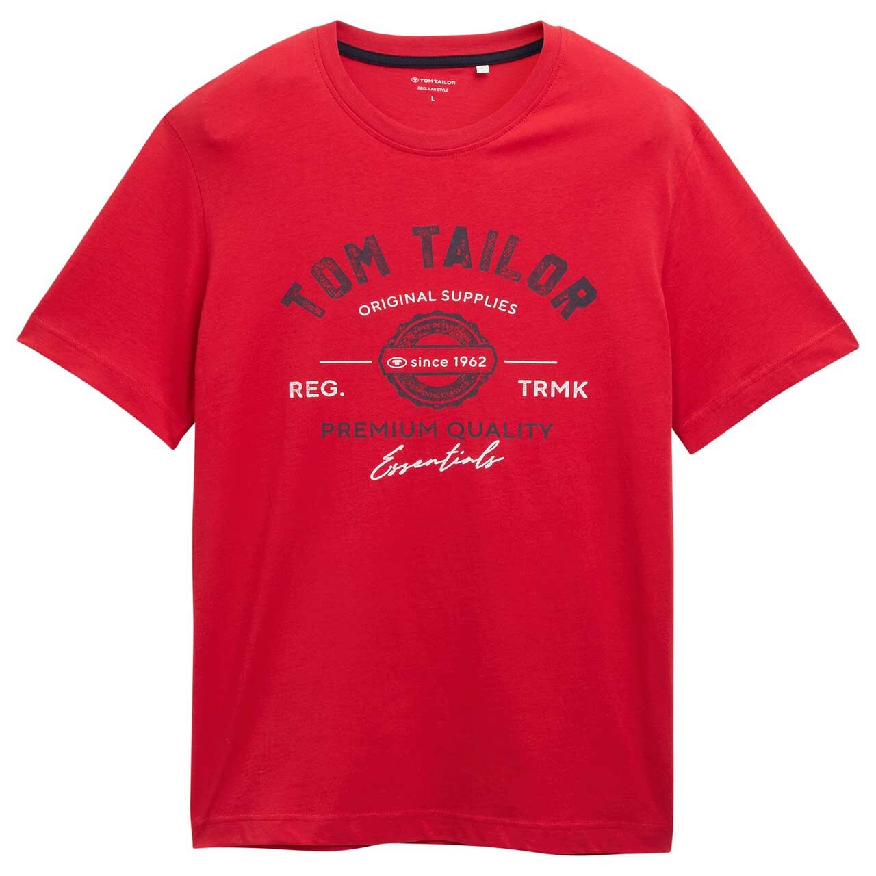 Tom Tailor Herren T-Shirt samba red logo print