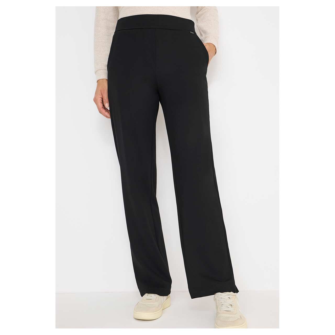 Damen Hose Neele Straight von Cecil in Schwarz, Vorderansicht am Model