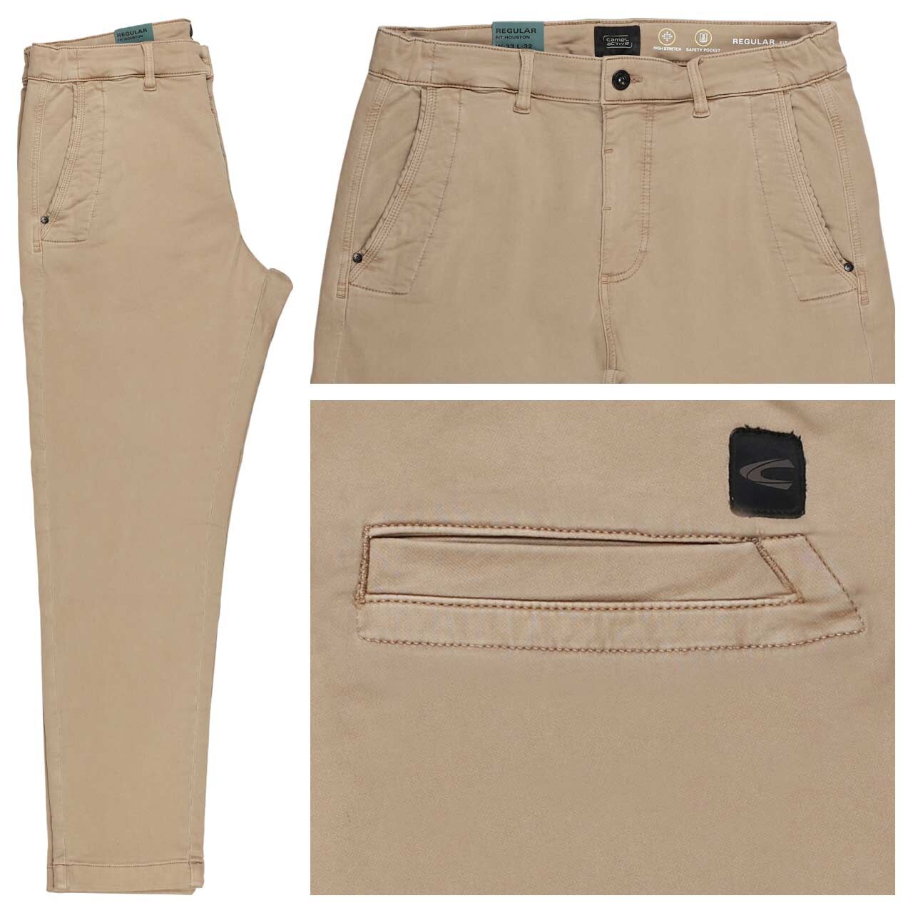 Camel active Houston fleXXX Chino Baumwollhose sand beige