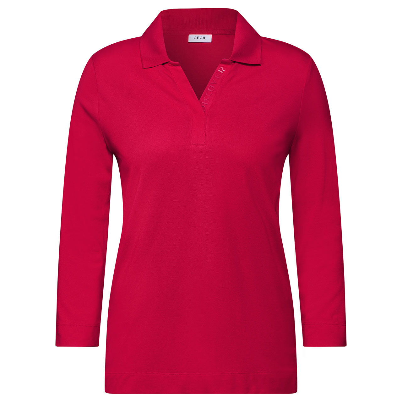 Cecil Damen 3/4 Arm Shirt Piquée Polo granita red