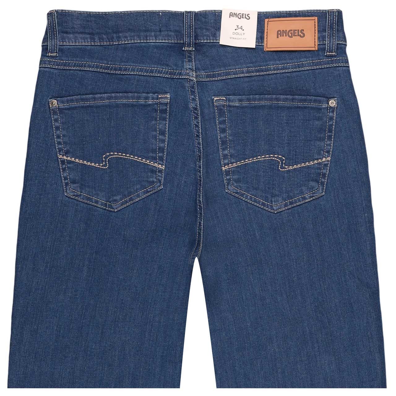 Stretch Damenjeans Dolly von Angels in Blau, detaillierte Rückansicht