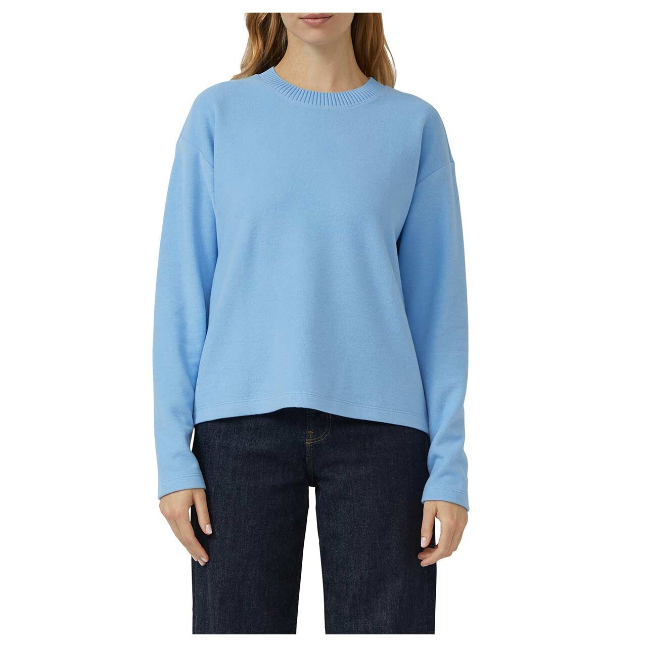 s.Oliver Damen Pullover in Hellblau, Vorderansicht am Model