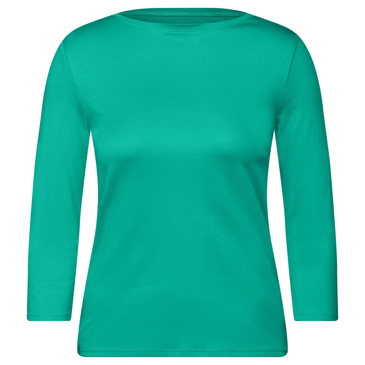 Cecil Damen 3/4 Arm Shirt Basic Boatneck aventurine green 