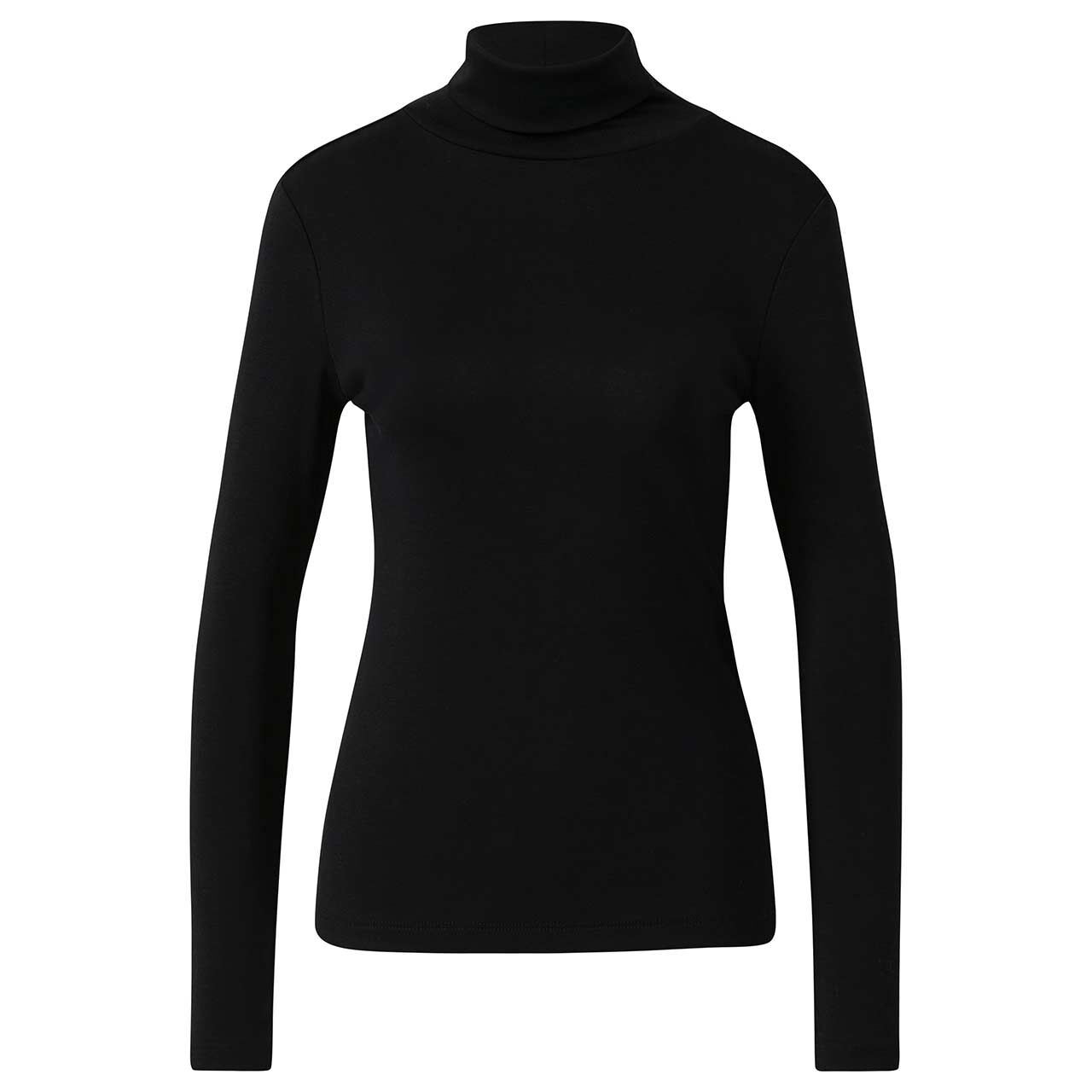 s.Oliver Damen Rollkragen Langarm Shirt black