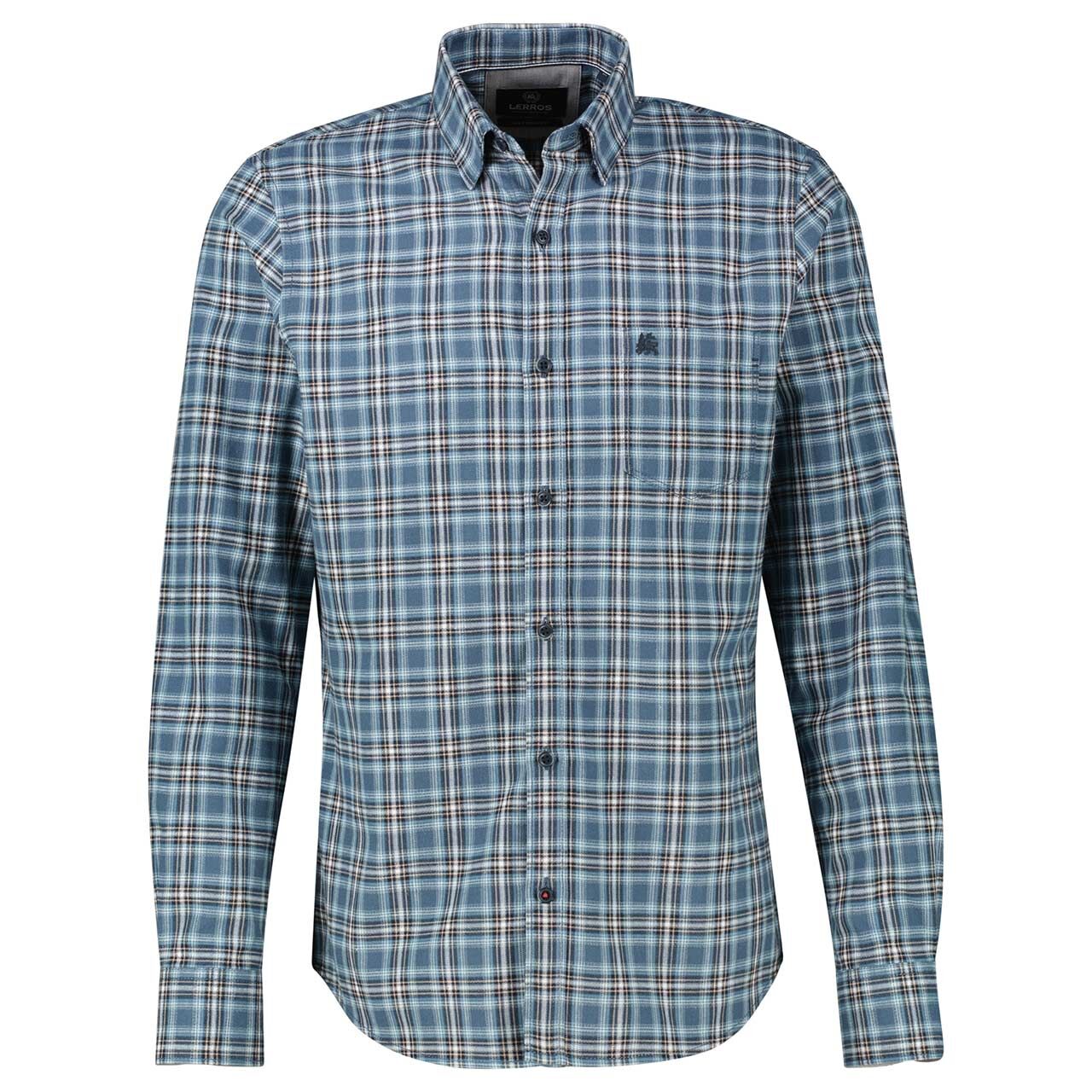 Lerros Herren Langarm Hemd storm blue