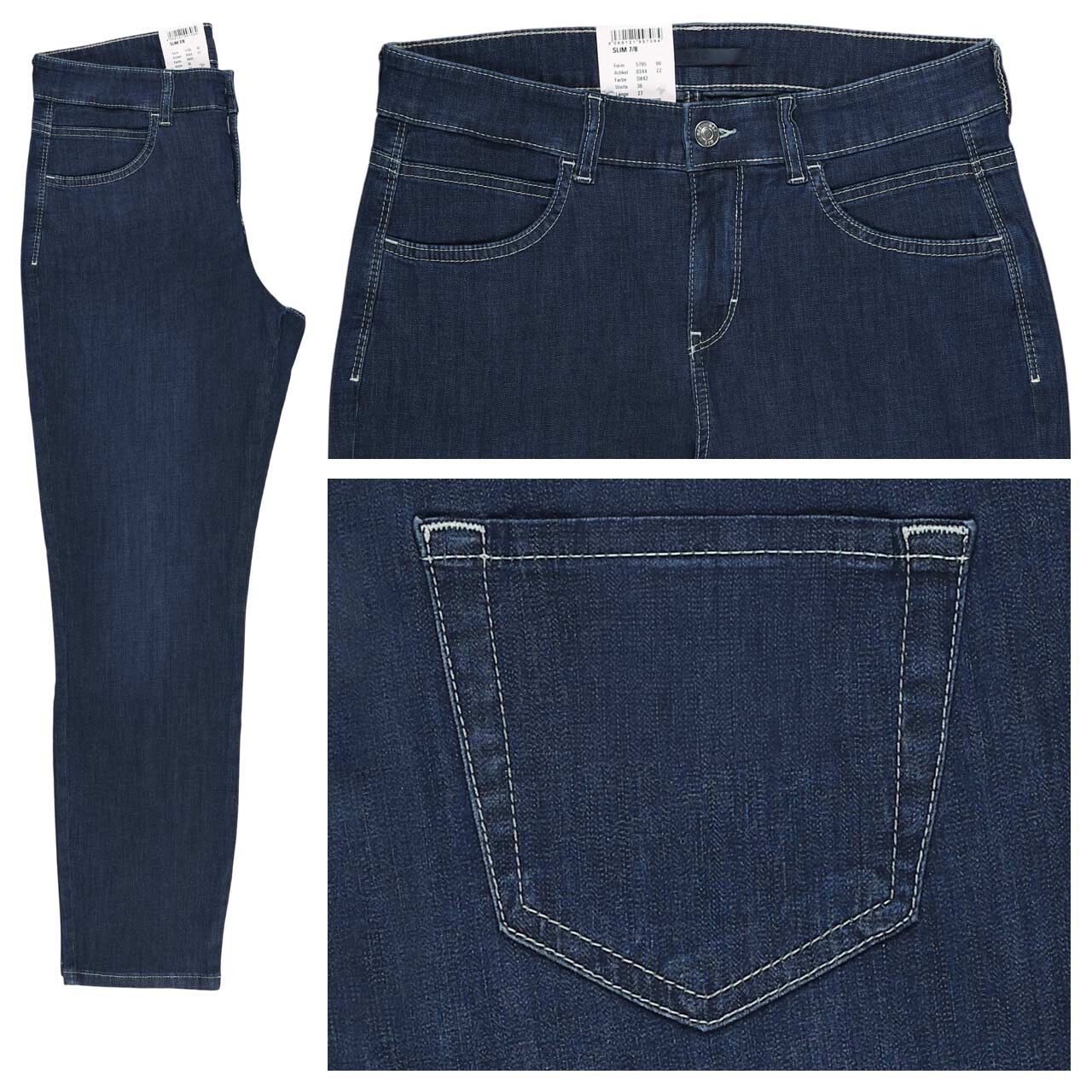 MAC Slim 7/8 Jeans dark blue basic used