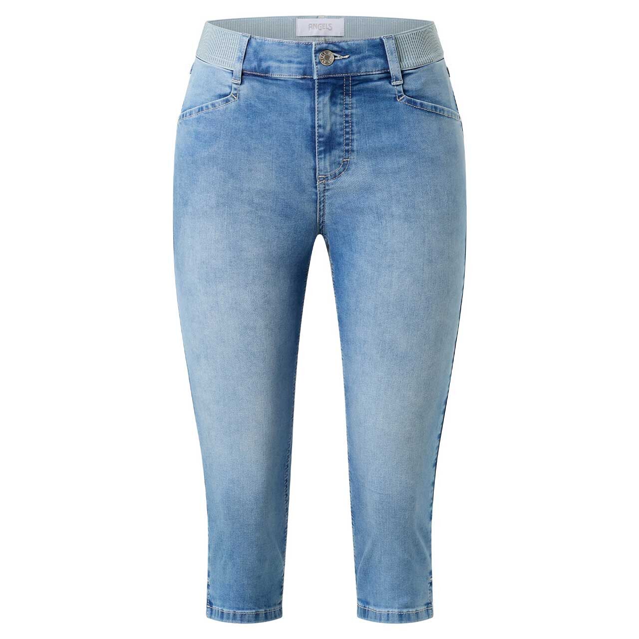 Damen 3/4 Jeans Anacapri Sporty von Angels in Hellblau angewaschen, Vorderansicht