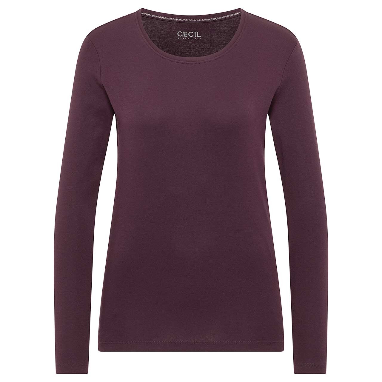 Cecil Damen Langarm Shirt Pia eggplant red
