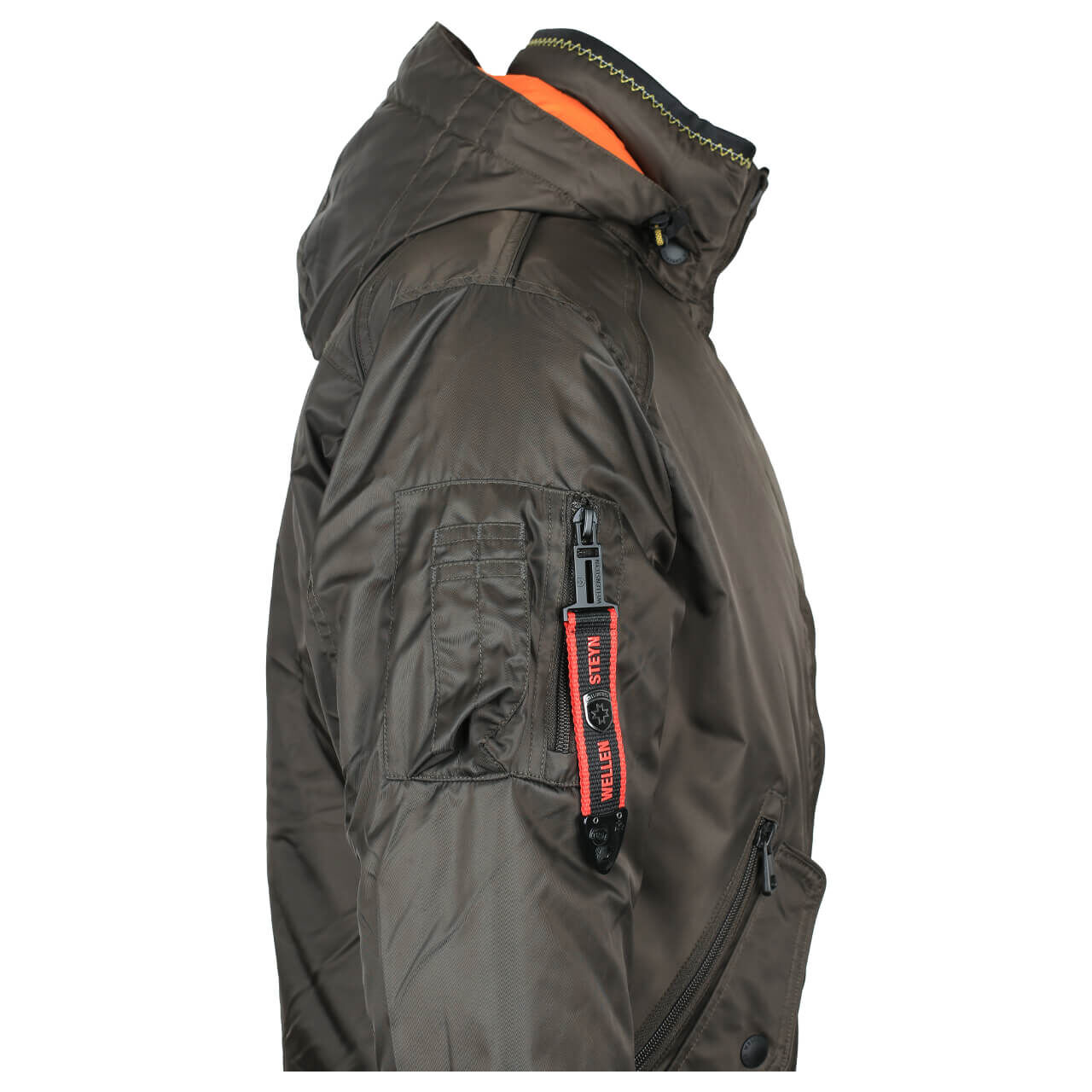 Herren Jacke Cicero Winter von Wellensteyn in Dunkelgrün, Detailansicht von der rechten Seite