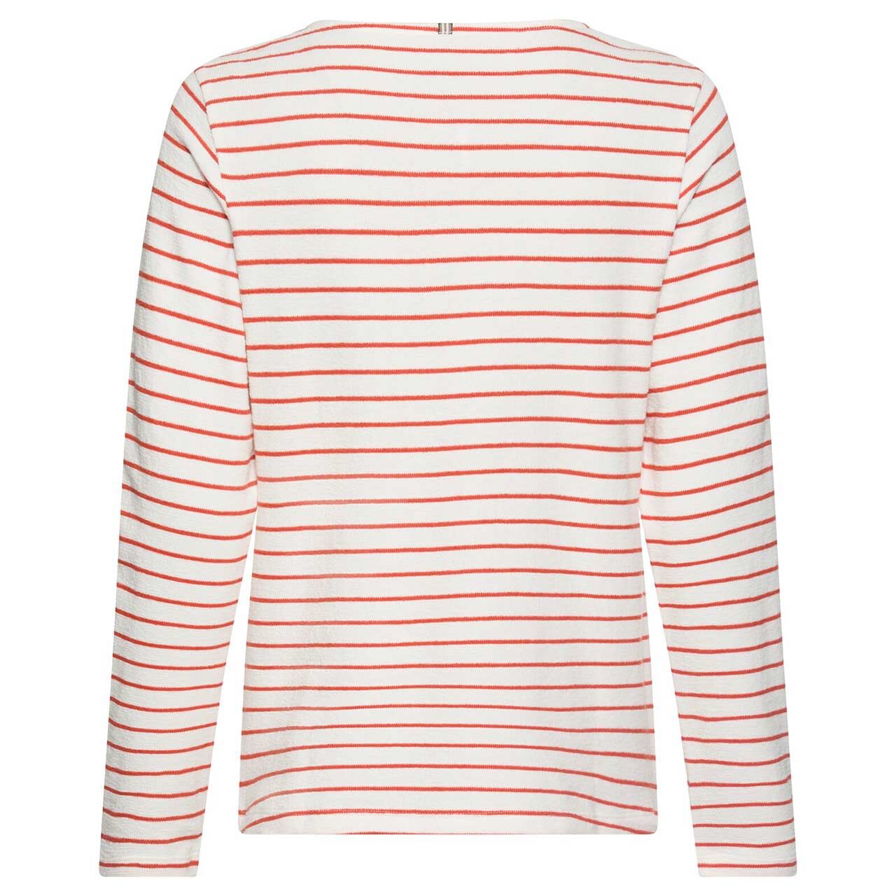 Damen Langarm Shirt von Camel active in Orange gestreift, Rückansicht