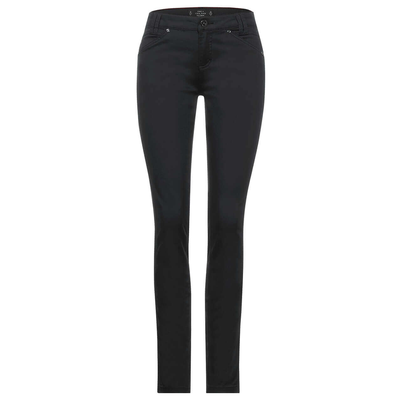 Street One York Jeans für Damen in Schwarz beschichtet, FarbNr.: 10001