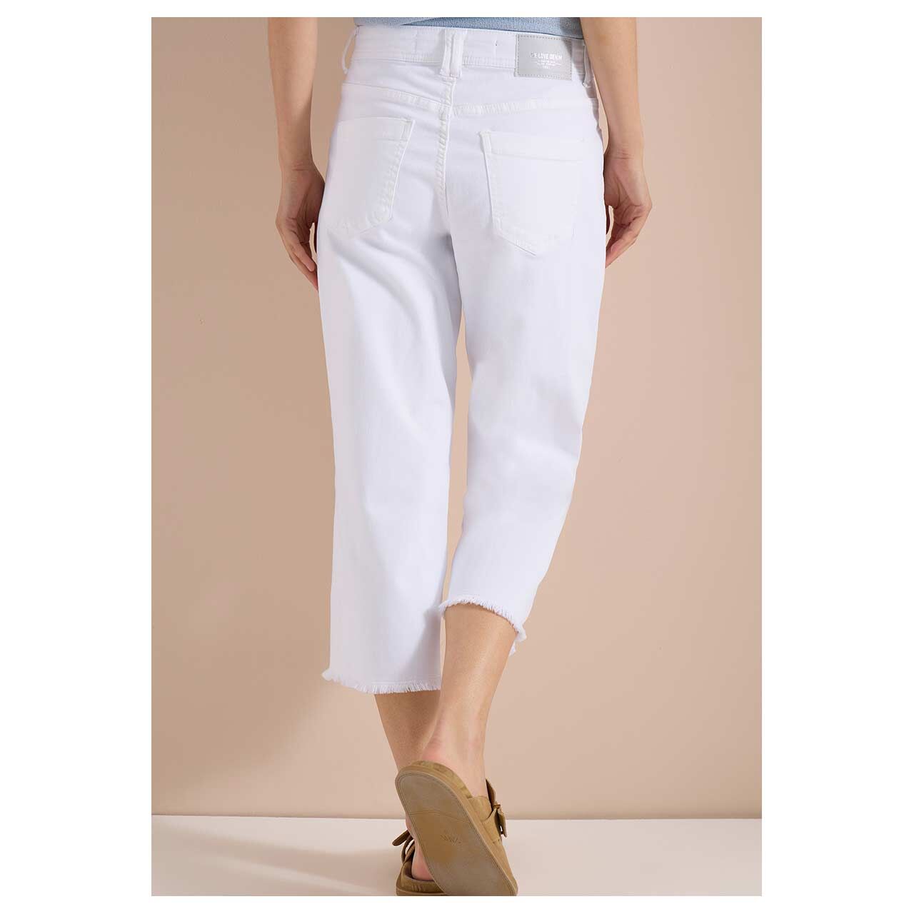 Damen 3/4 Jeans Neele von Cecil in Weiß, Rückansicht am Model