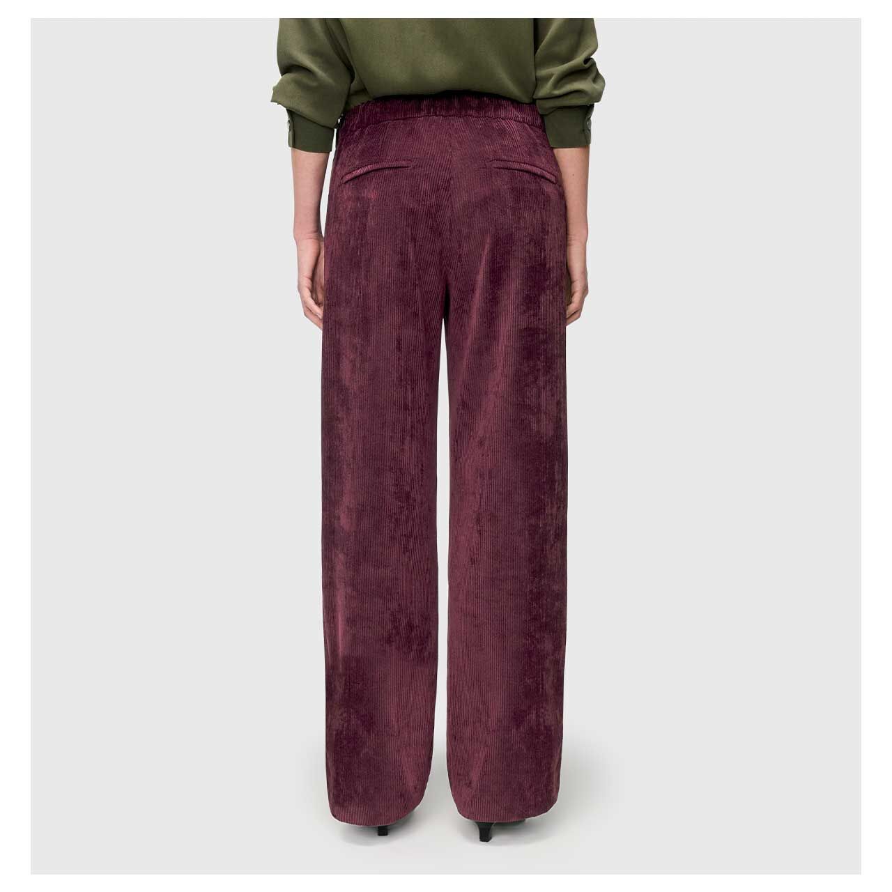 MAC Chiara Cordhose aubergine