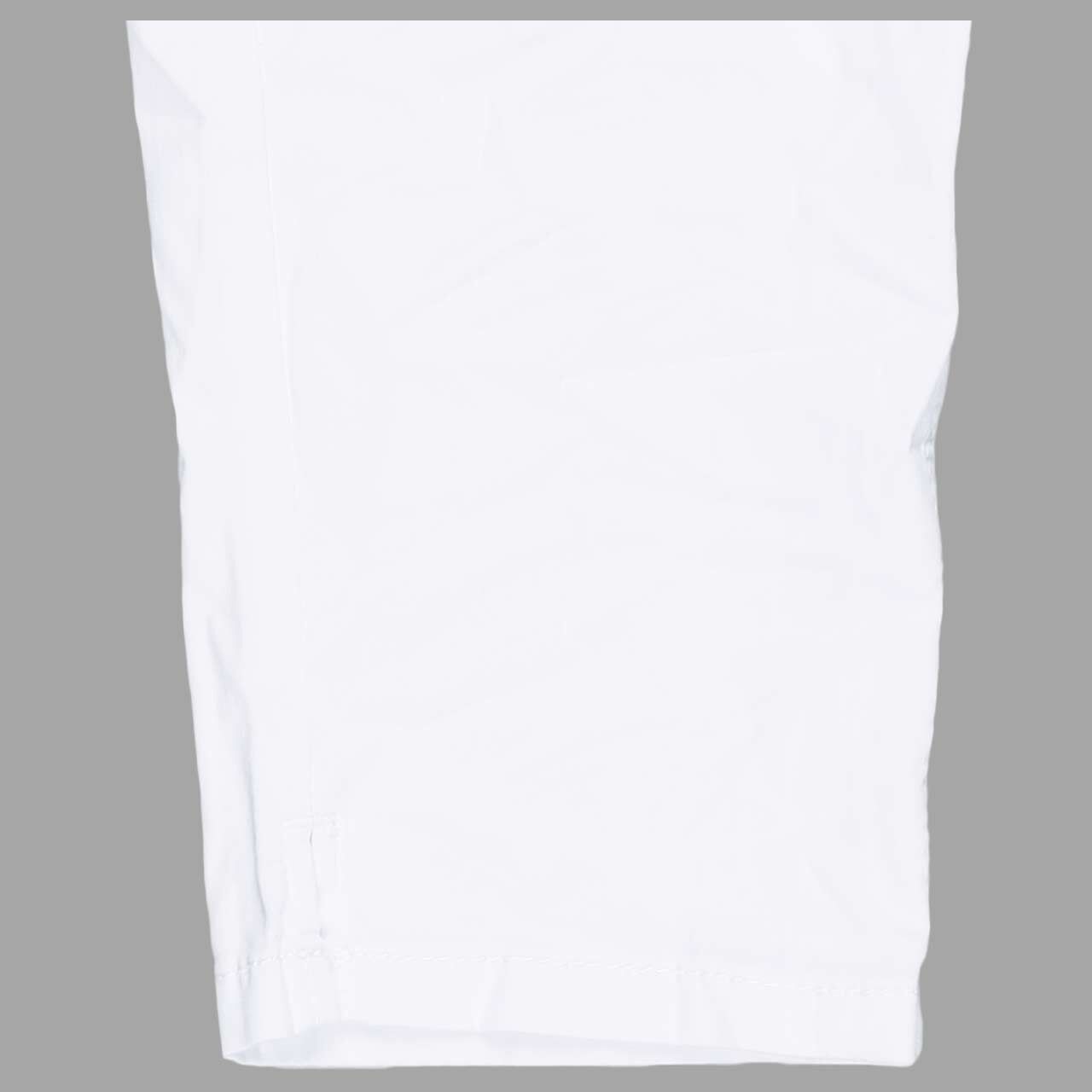 Damen Baumwollhose Malibu-Zip Capri Stretch Twill von Buena Vista in Weiß, detaillierte Ansicht vom Saum