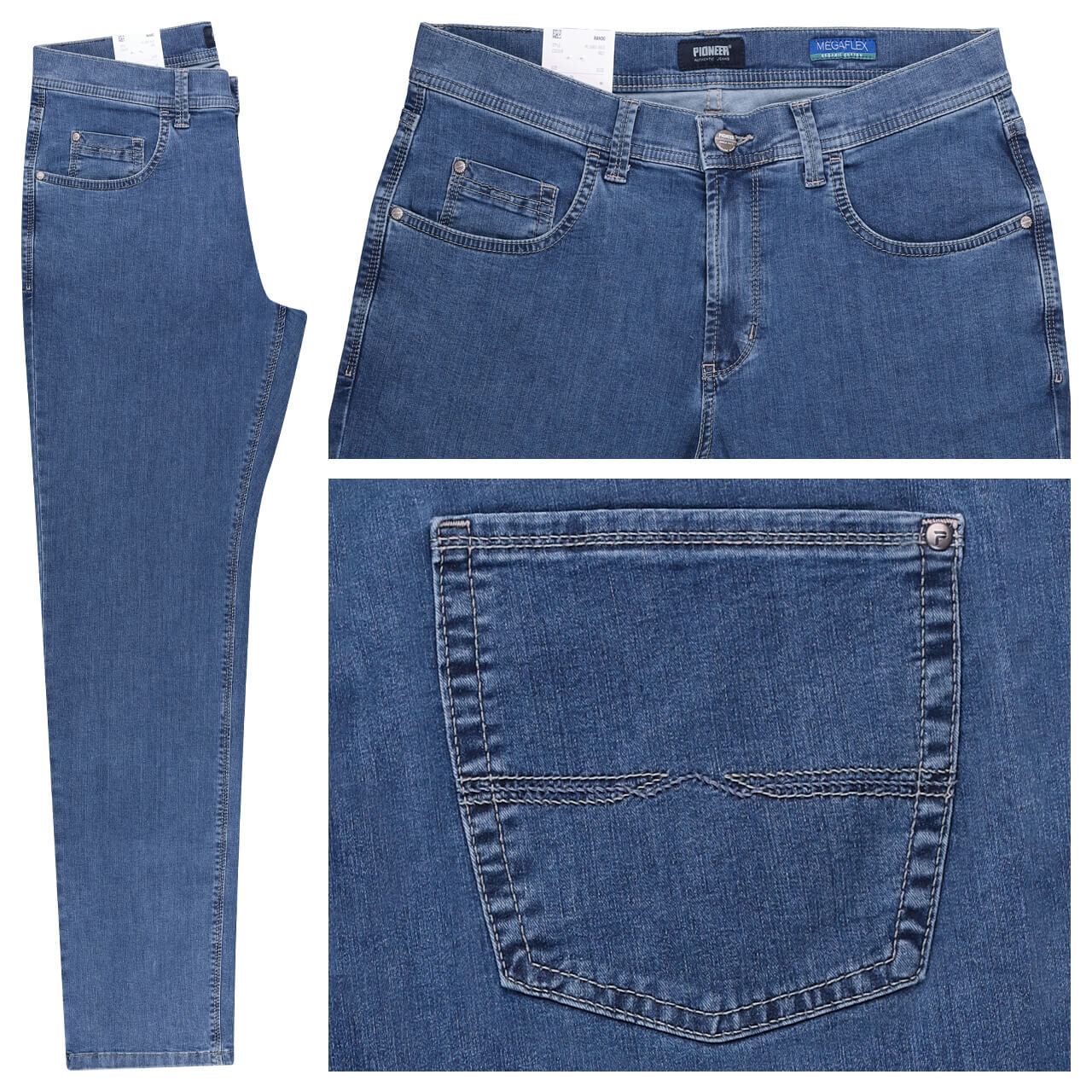 Pioneer Rando Jeans Megaflex mid blue stonewash