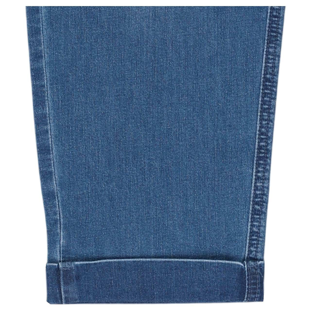 Damen 7/8 Jeans Chino von Buena Vista in Blau angewaschen, detaillierte Ansicht vom Saum