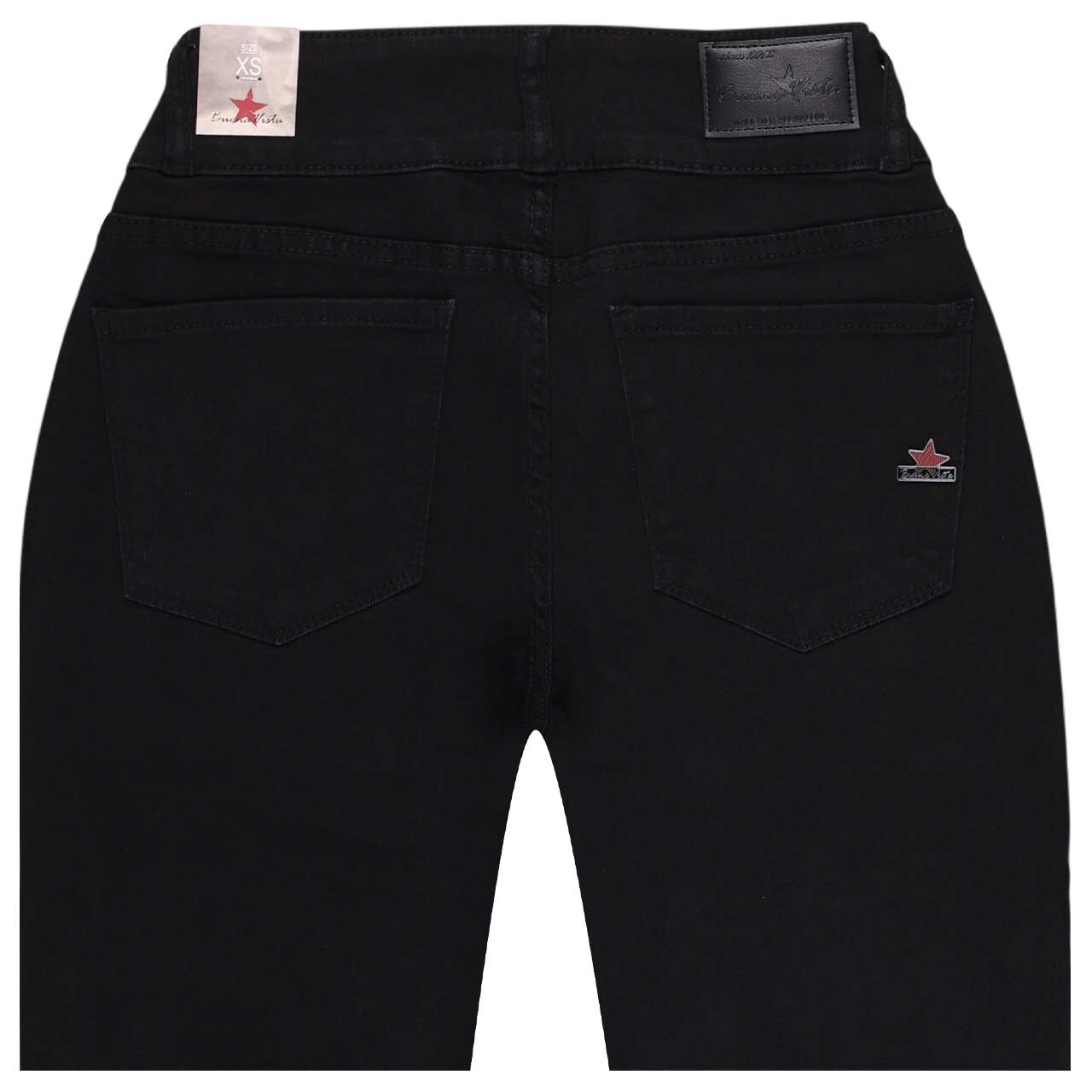 Damenjeans Tummyless Stretch Denim von Buena Vista in Schwarz, detaillierte Rückansicht