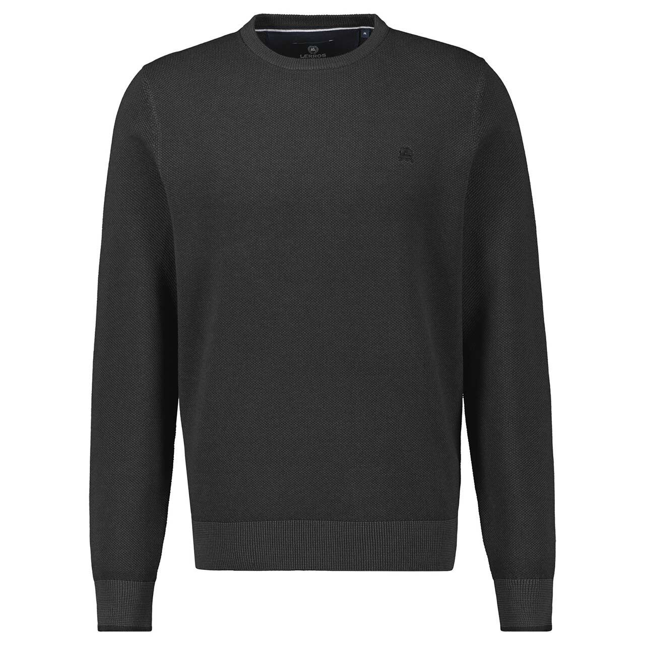 Lerros Herren Pullover O-neck grey black