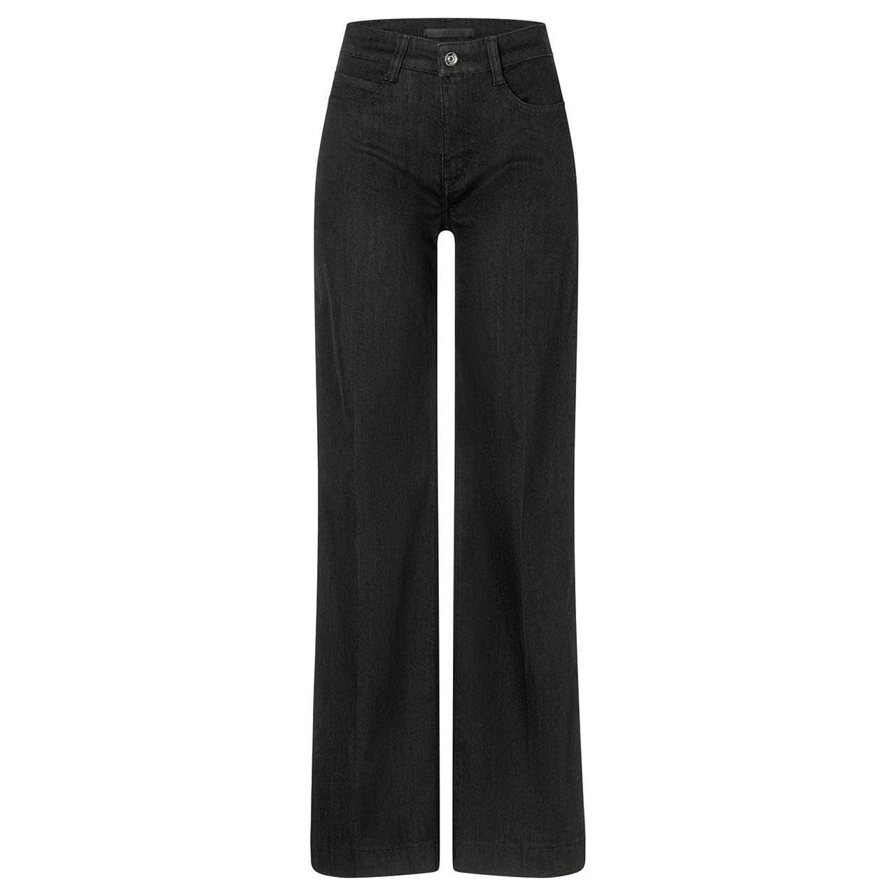 Stretch Damenjeans Wide von MAC in Schwarz, Vorderansicht