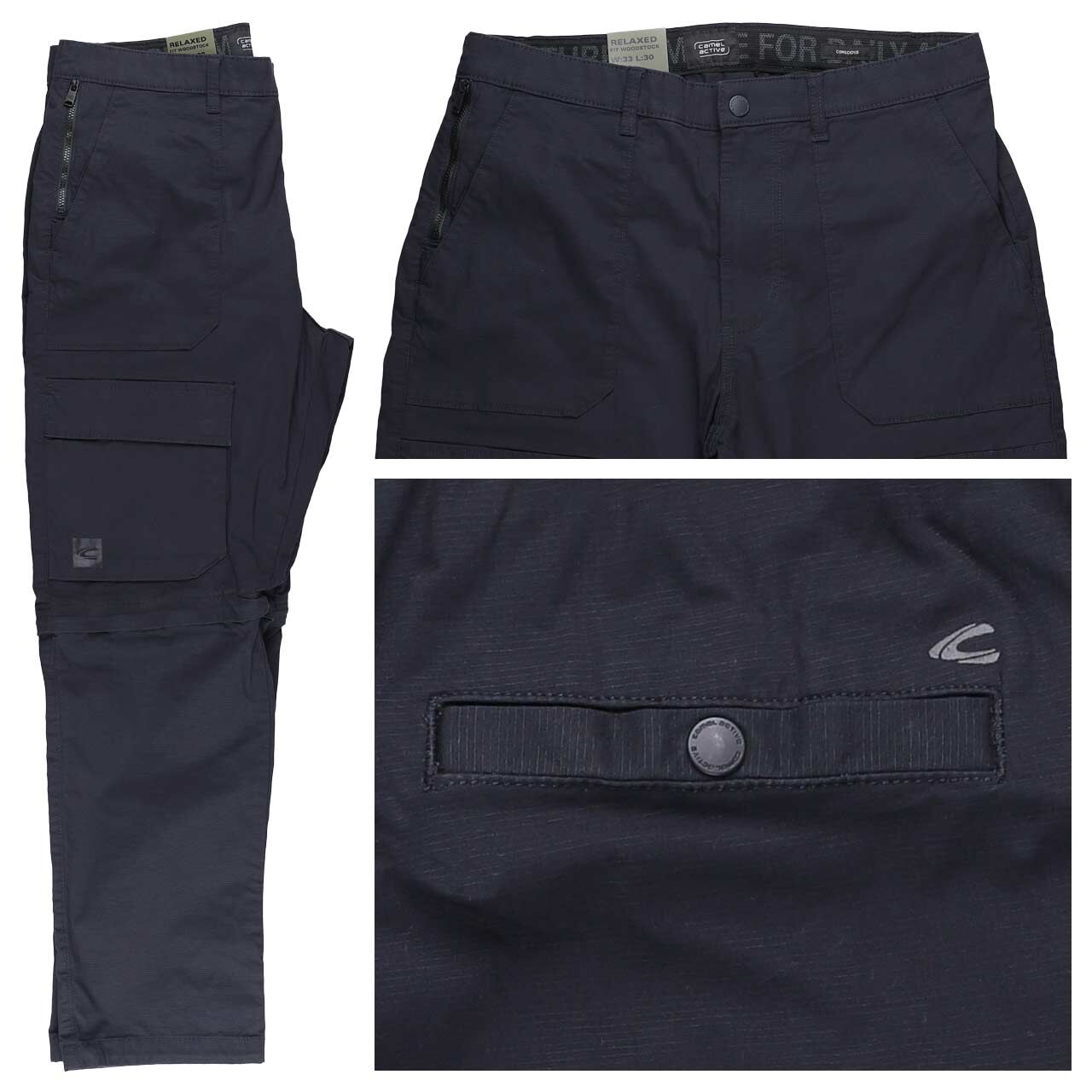 Camel active Woodstock Cargo Baumwollhose dark navy