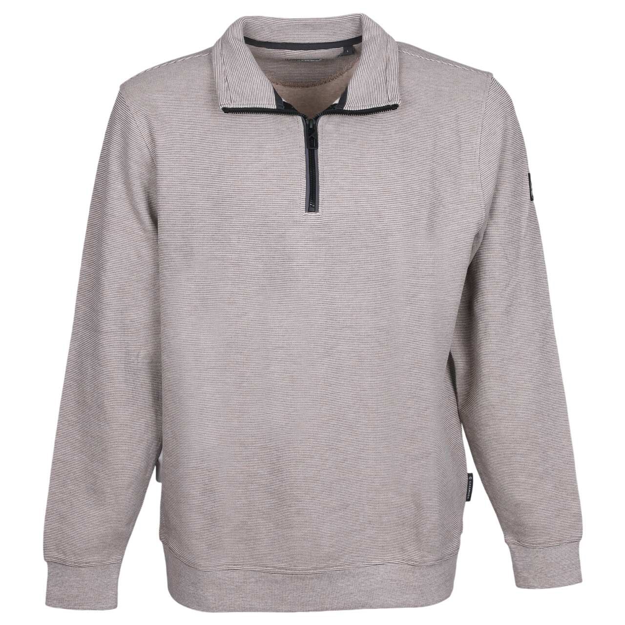 Casa Moda Herren Pullover Troyer soft greige melange