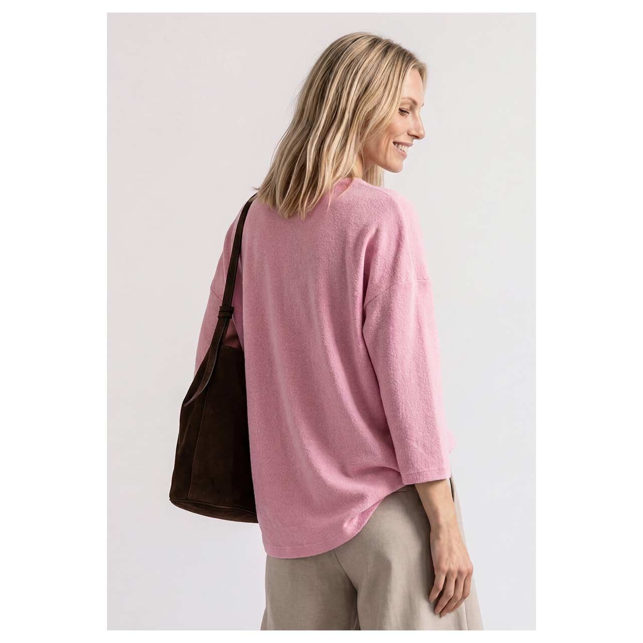 Street One Damen 3/4 Arm Pullover in Rosa, Rückansicht Model