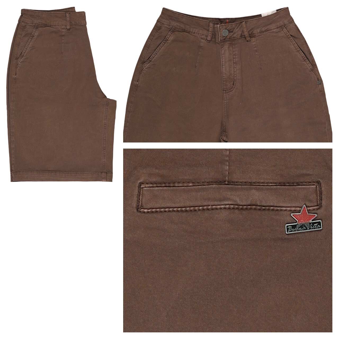 Buena Vista Chino-Short Summer Twill Baumwollhose kaffee