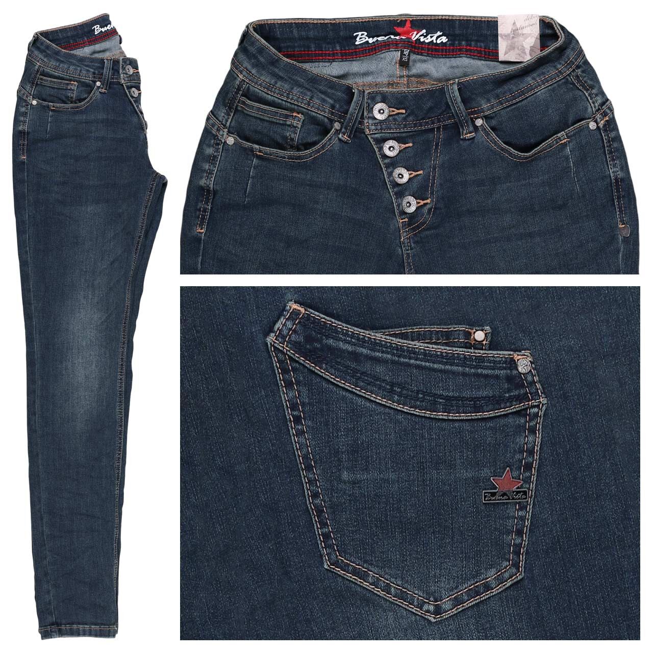 Buena Vista Malibu Stretch Denim Jeans pure denim