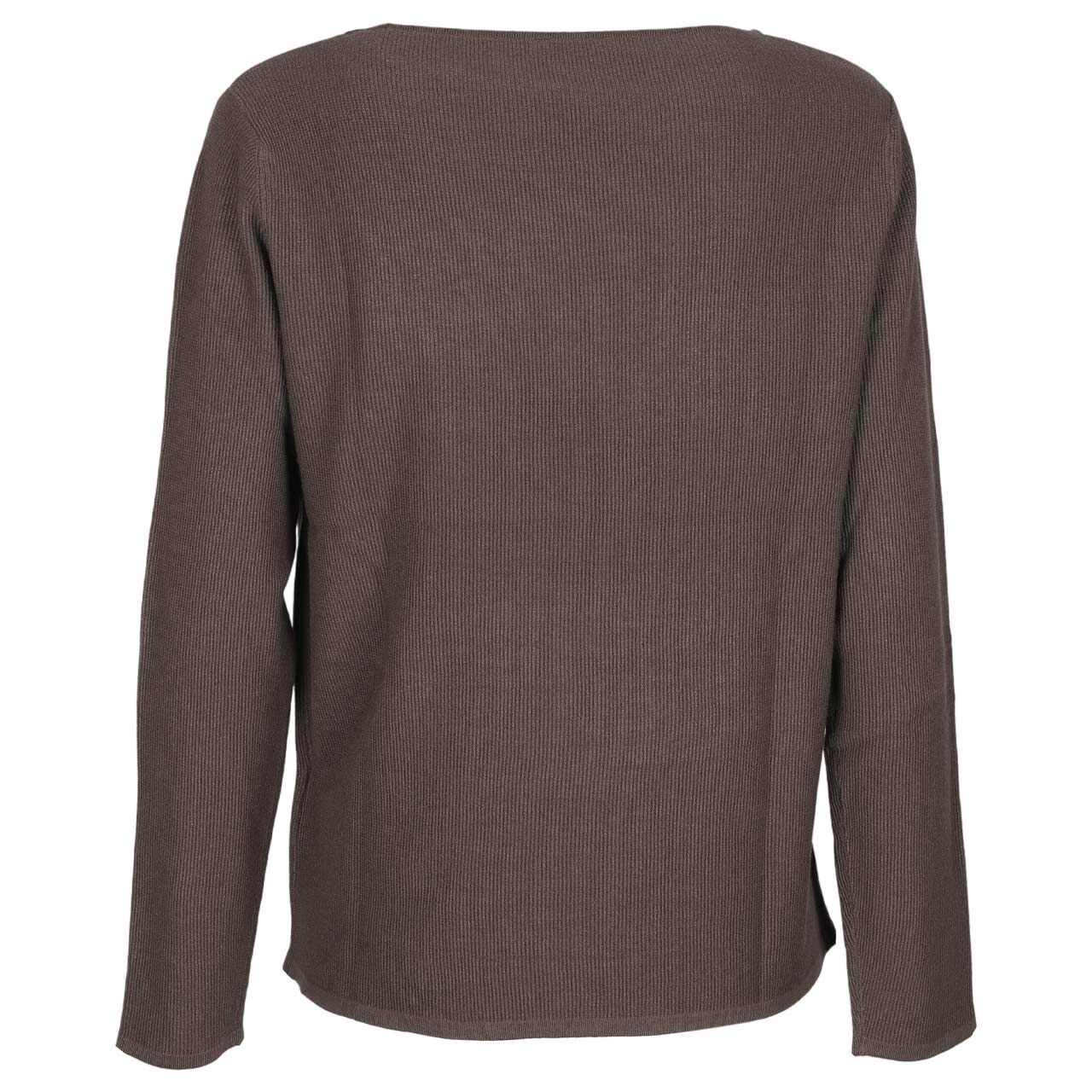 Damen Pullover U-Boat Sweater von Street One in Dunkelbraun meliert mit der Farbnummer 17142, Vorderansicht