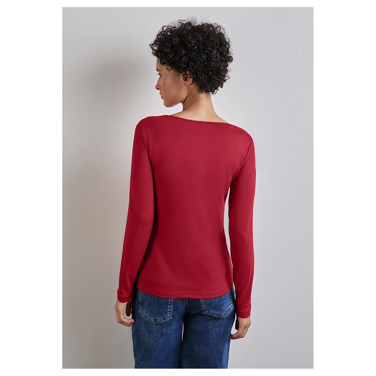 Street One Damen Langarm Shirt Lanea intense red