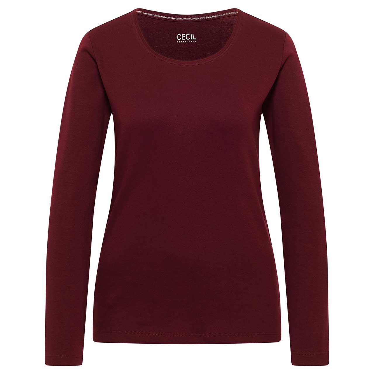 Cecil Damen Langarm Shirt Pia red wine