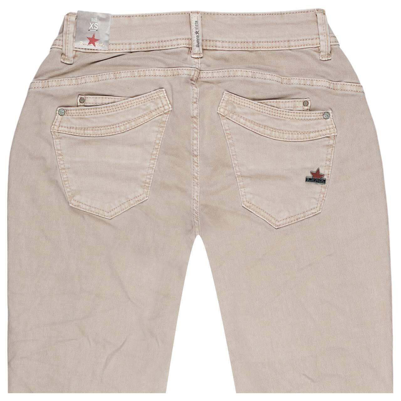 Damen Baumwollhose Malibu Stretch Twill von Buena Vista in Beige, detaillierte Rückansicht