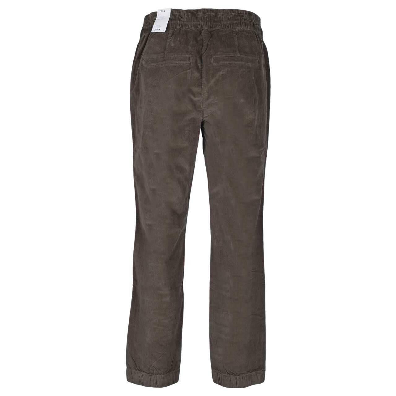 Damen Cordhose Tracey von Cecil in Grau-Braun, Rückansicht
