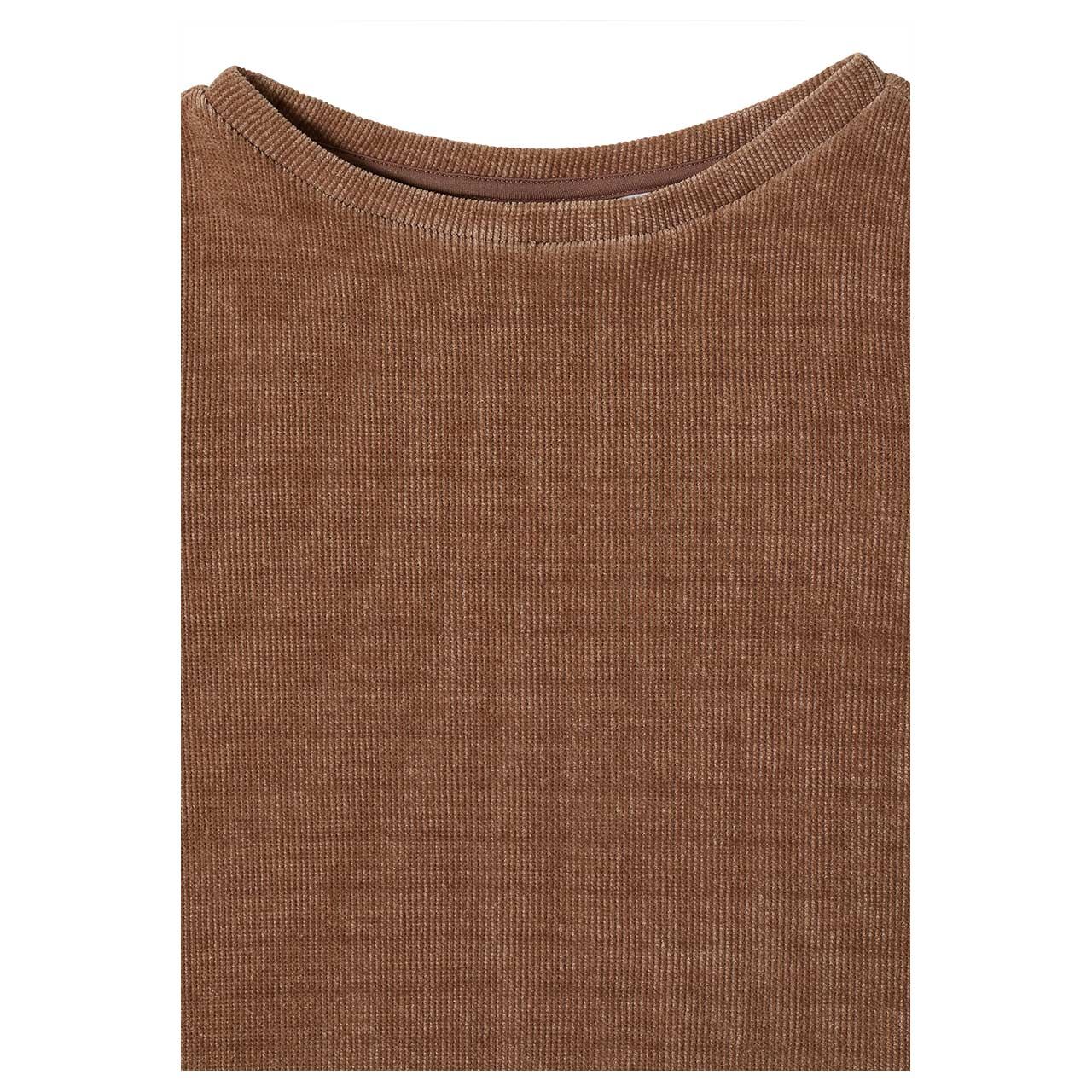 Cecil Damen 3/4 Arm Cord Shirt Soft creamy mocha