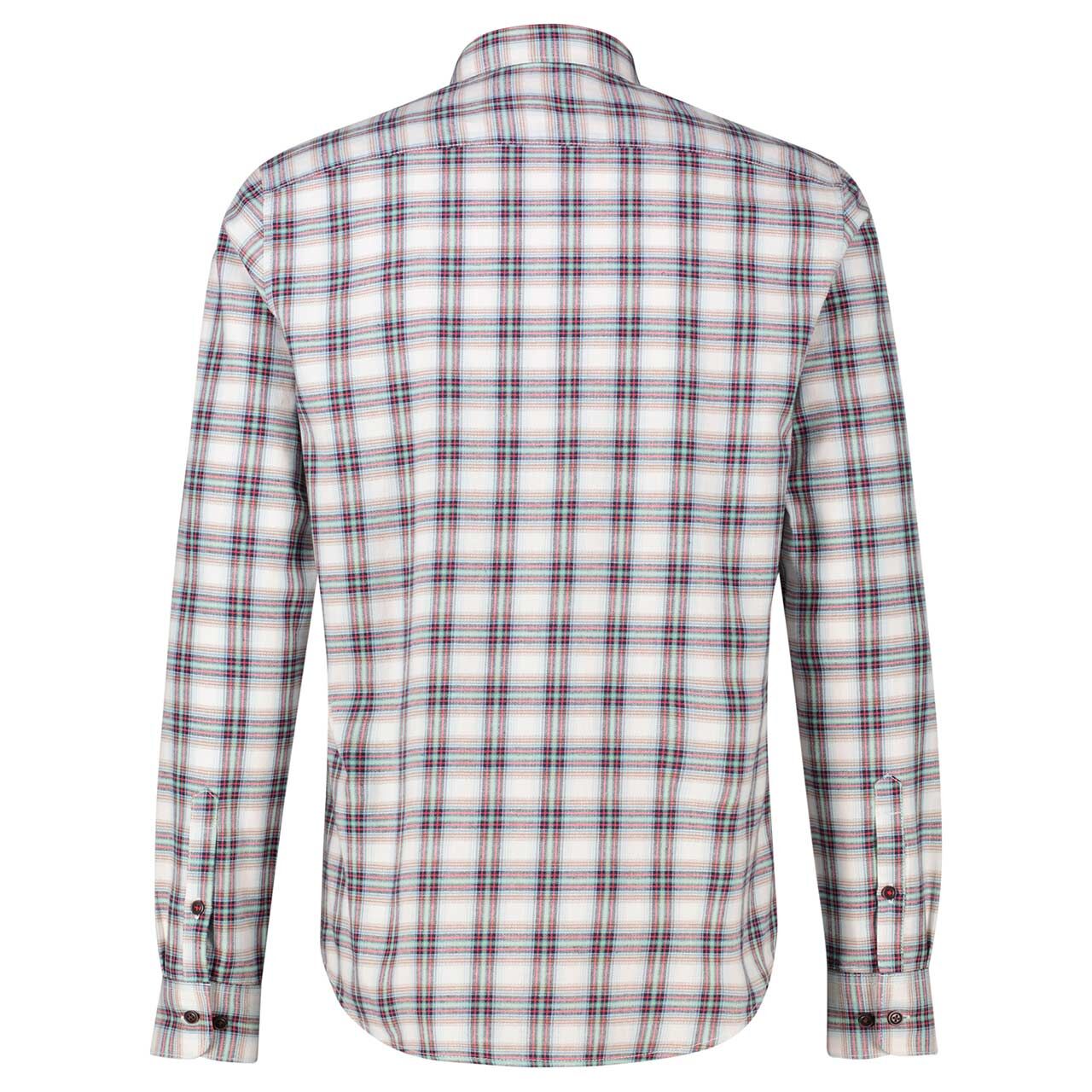 Herren Hemd von Lerros in Cremeweiß kariert, Rückansicht