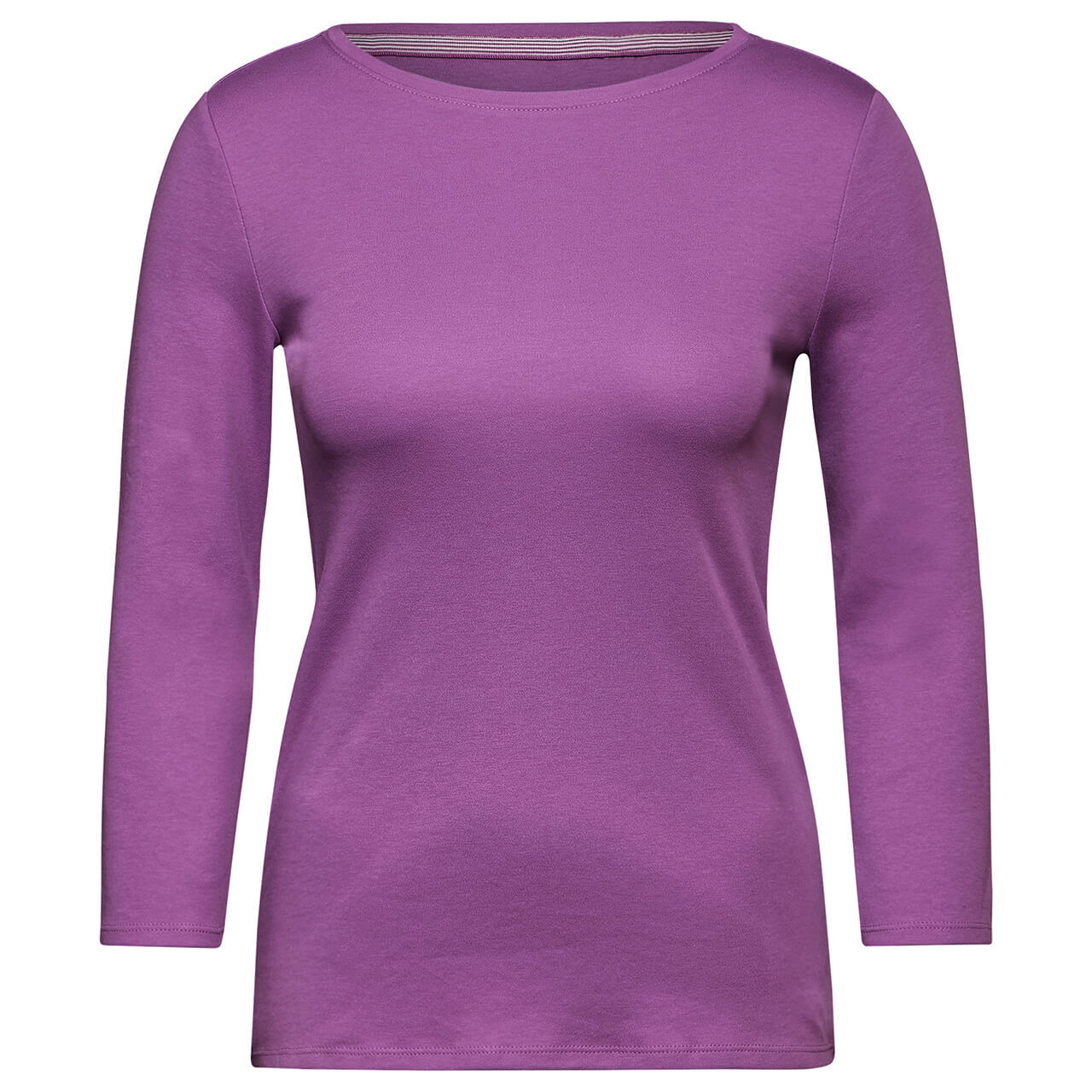 Cecil Damen 3/4 Arm Shirt Basic Boatneck iced violet