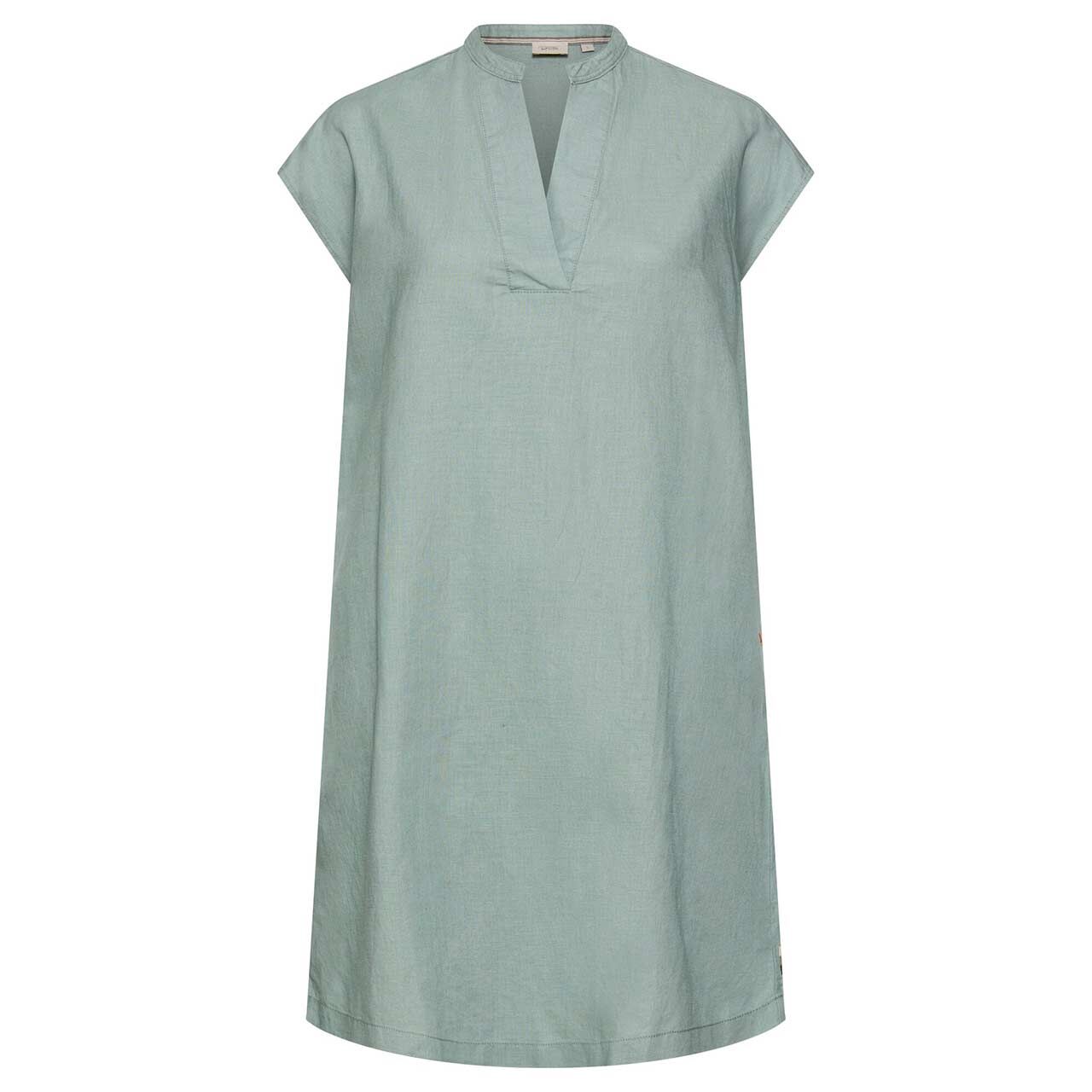 Camel active Damen Kurzarm Leinen Kleid jade