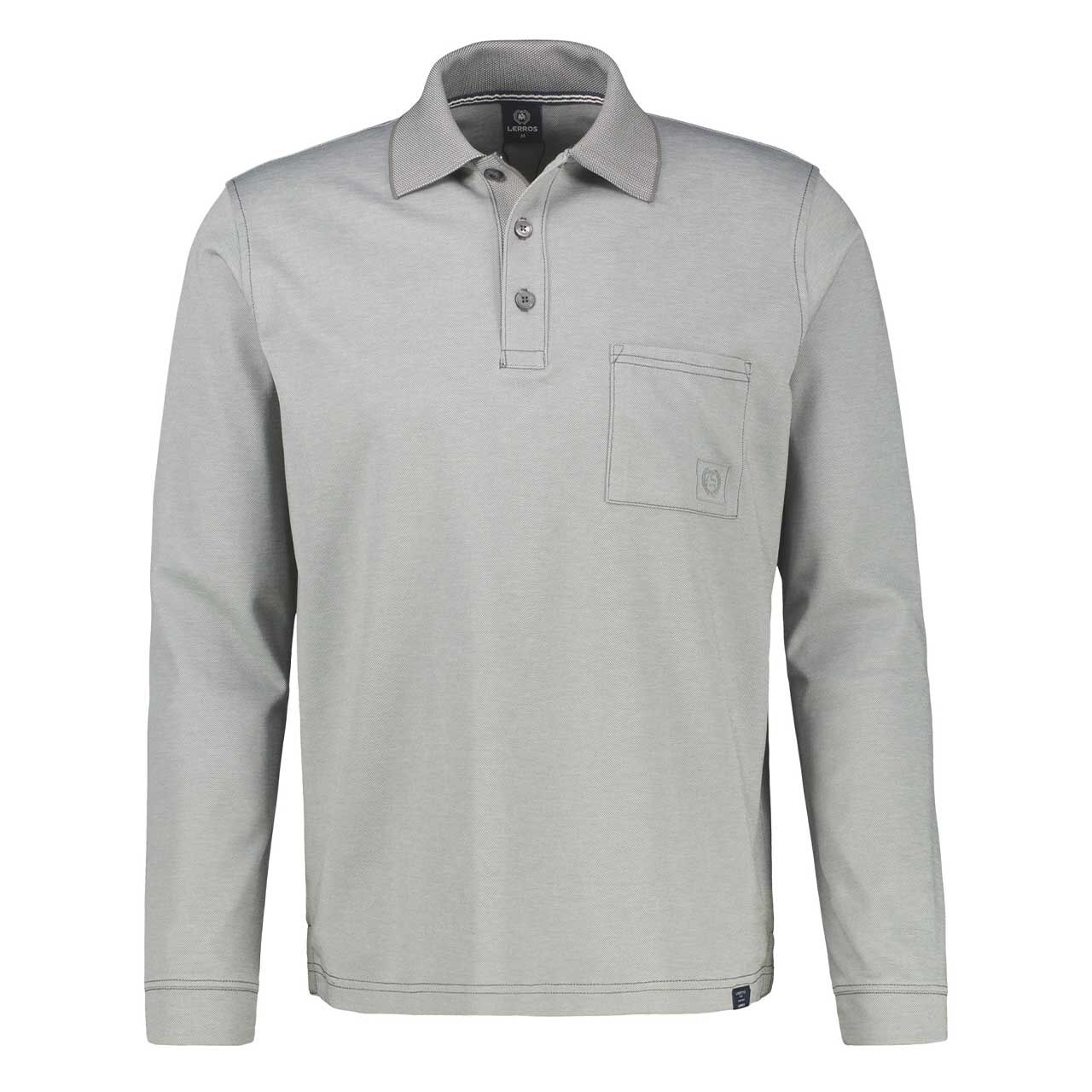 Lerros Herren Polo Langarm Shirt basalt grey