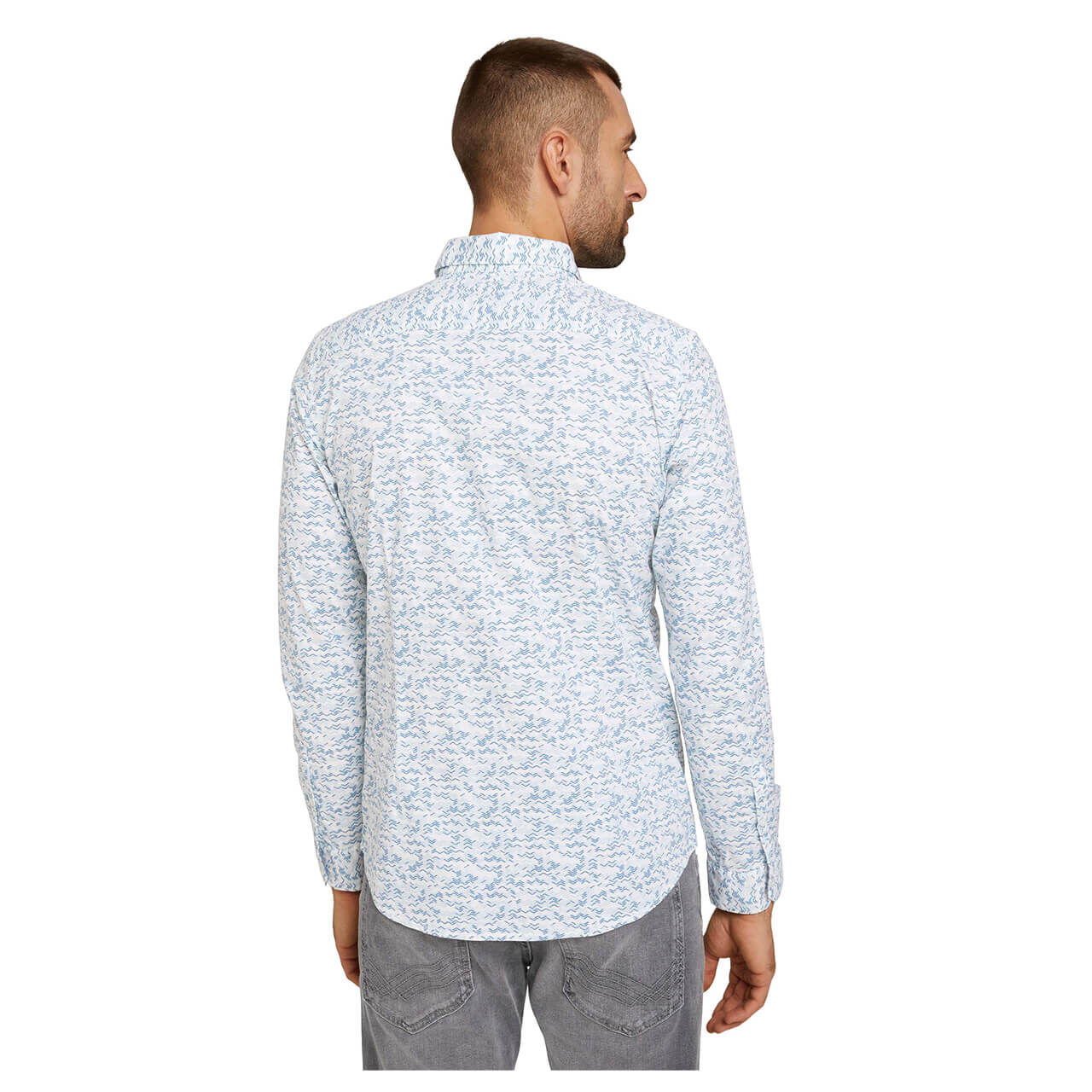 Tom Tailor Hemd für Herren in Weiß mit Print, FarbNr.: 29030