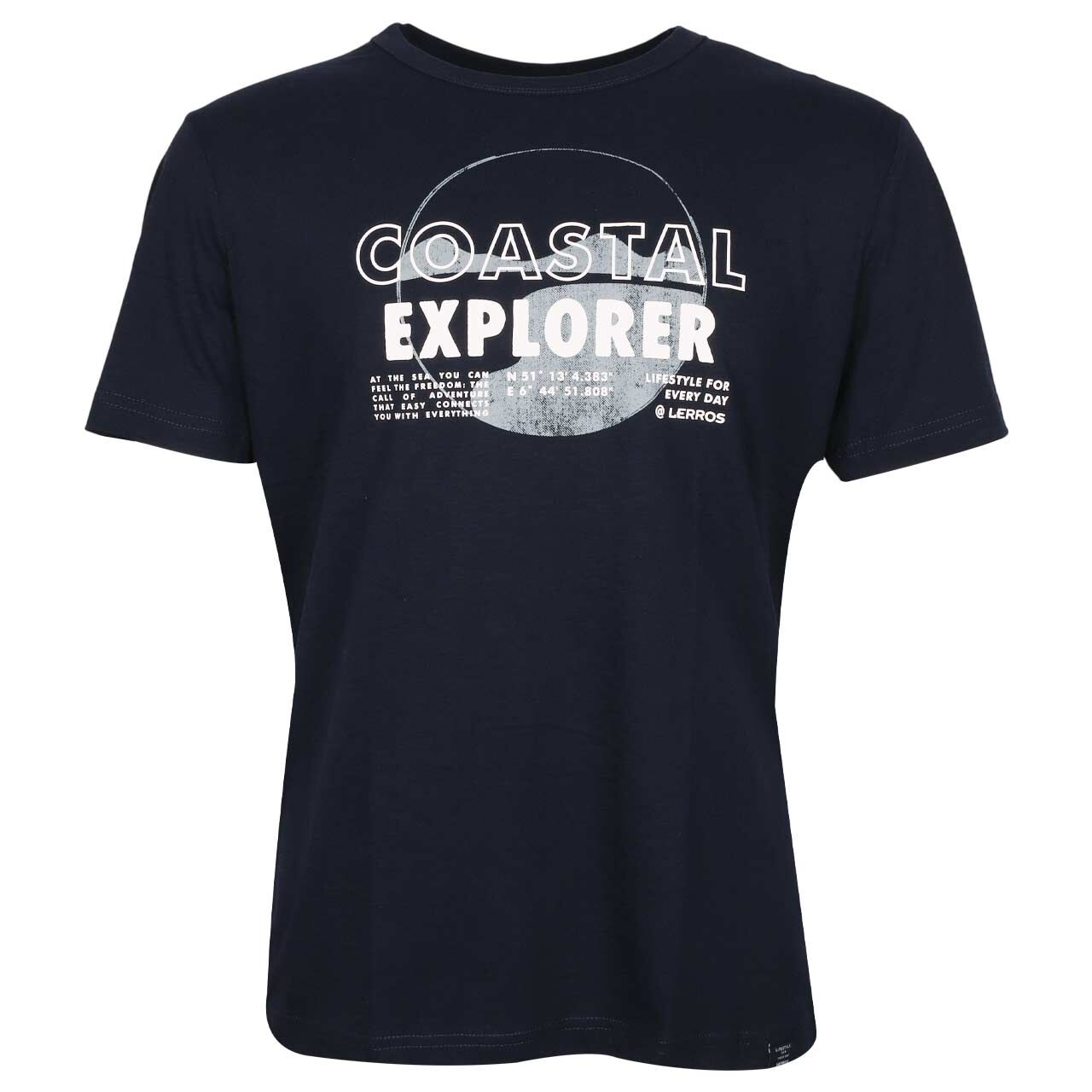Lerros Herren T-Shirt classic navy print