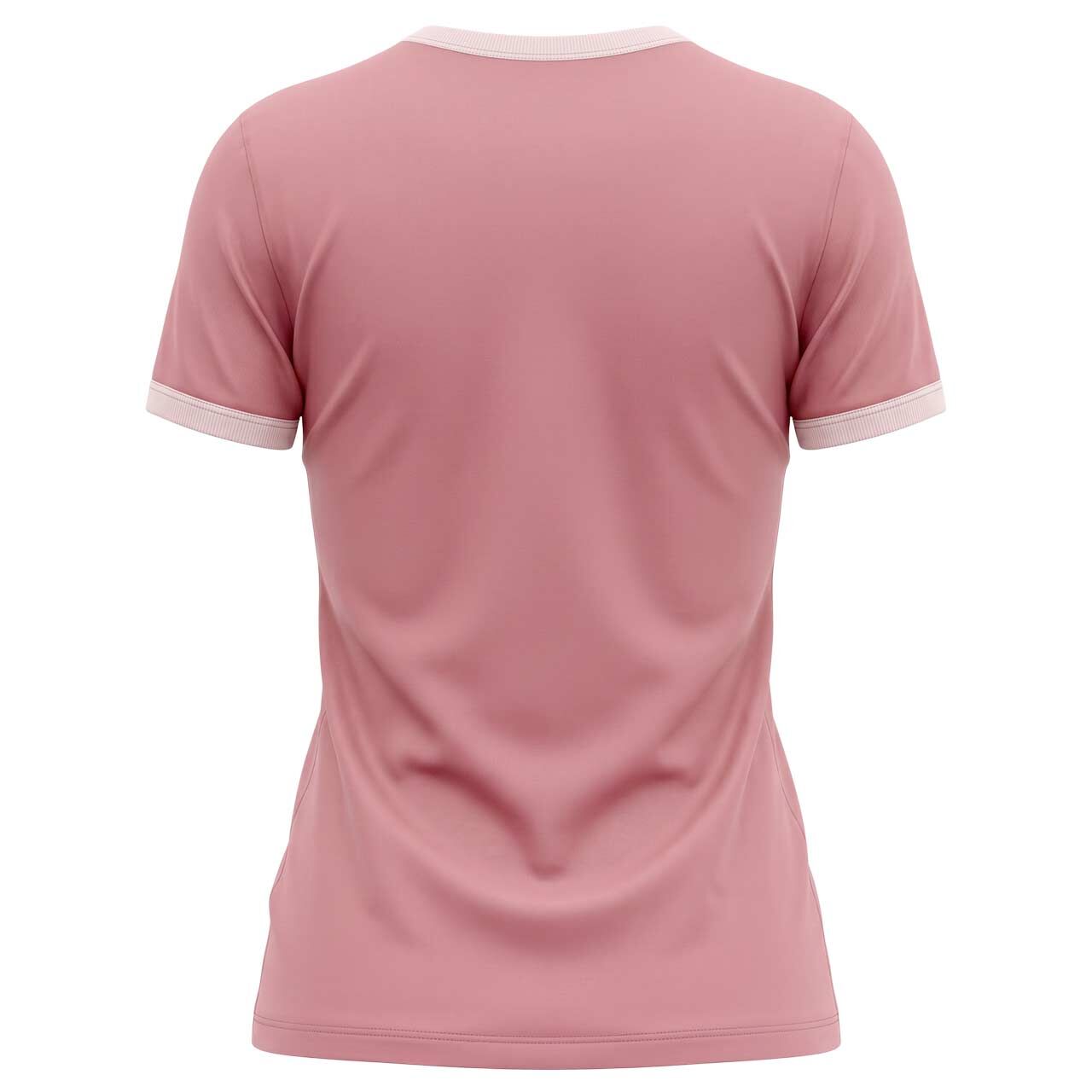 Damen T-Shirt von 24 Colours in Altrosa mit Print, Rückansicht