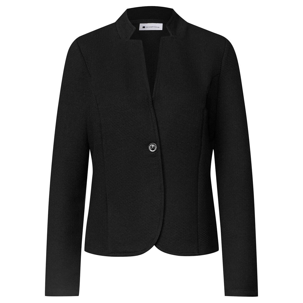 Street One Damen Blazer Structured Jersey deep dark black
