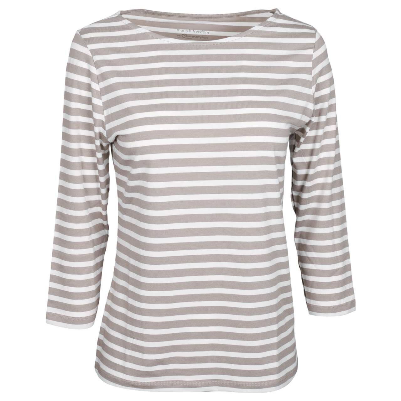 Munich Freedom Damen 3/4 Arm Shirt light taupe/offwhite