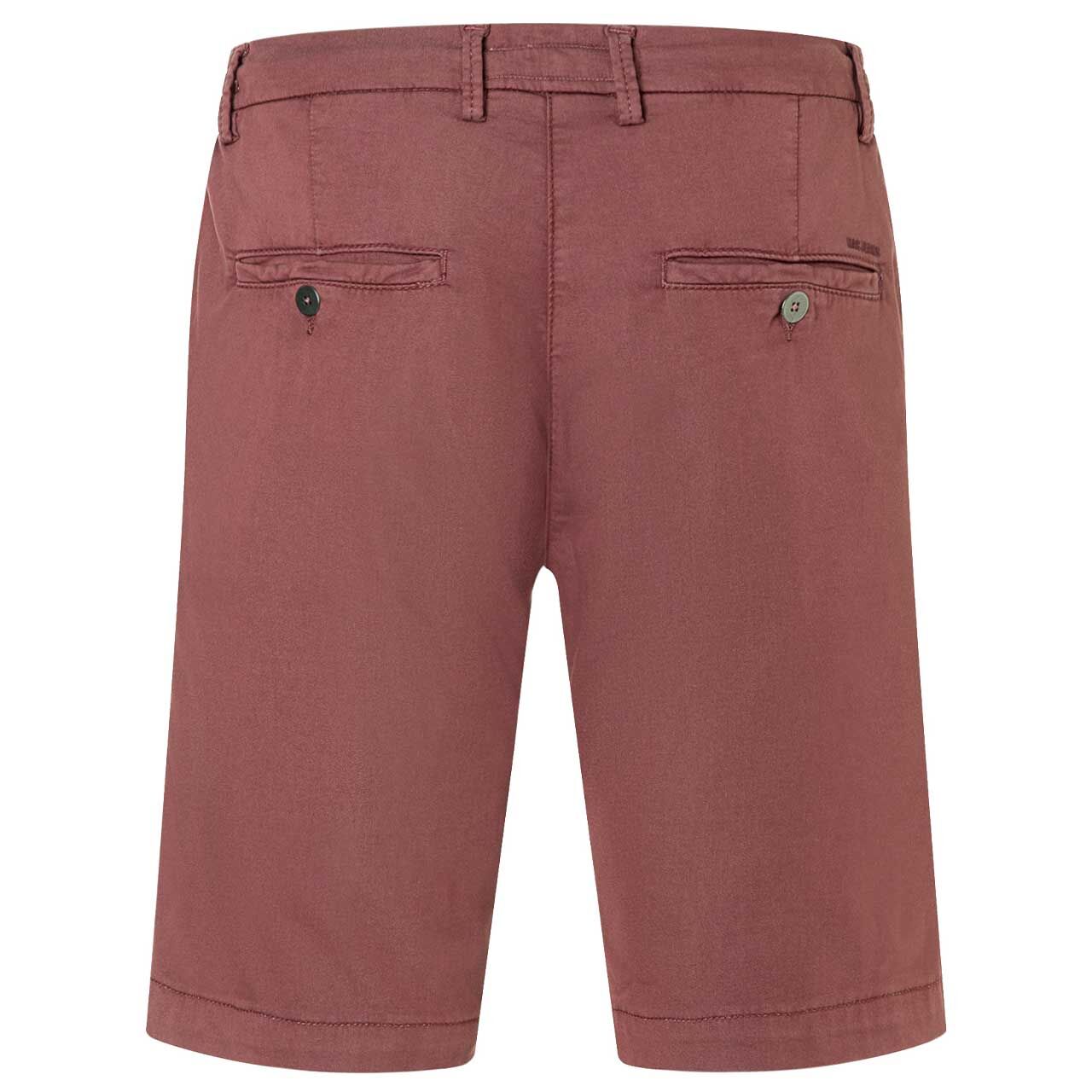 Baumwoll Bermuda Jogn Short von MAC in Rot, Rückansicht